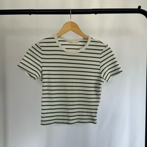 Green & White Stripe Baby Tee | Feelin’ My Baby Spice